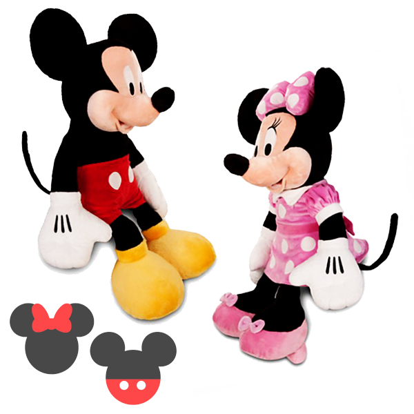 Combo Peluches Mickey y Minnie Mouse 40cm