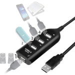 Hub usb extensor de 4 puertos usb para pc laptop 2.0