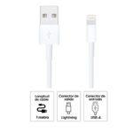 Cable para iPhone Lightning a USB 1M