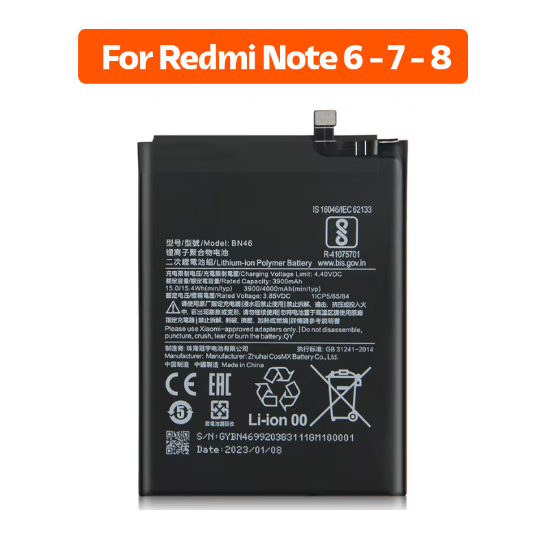 Bateria para REDMI NOTE 8 8T Note 7 6