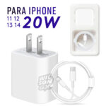 Cargador De Carga Rapida para IPhone 12 13 14 de 20W lightning