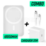 Combo Cargador Inalámbrico Magsafe para Iphone 10000 + Cargador 20w