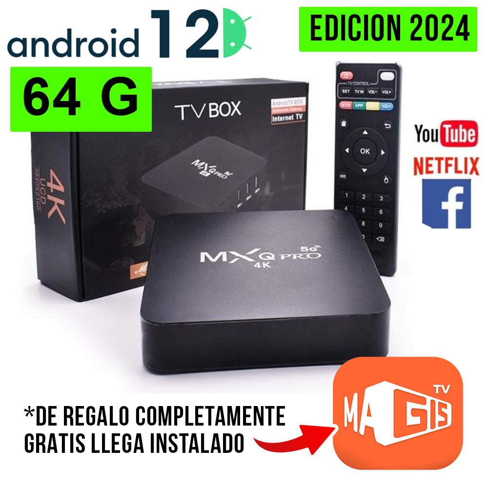 TV Box Económico Android 12 Convierte Smart + 10000 Canales Magis TV