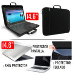 Combo para Laptop 4 en 1 Maletin hasta 14 14.6 + skin protector pantalla