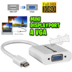 Adaptador mini displayport dp a vga 1080p convertidor mac macbook