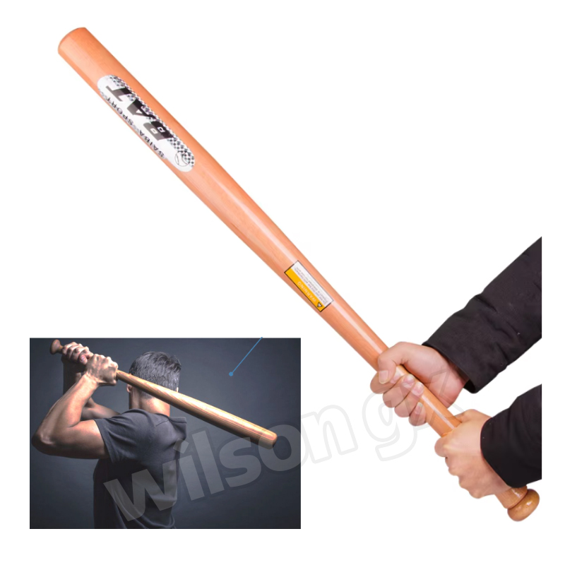 Bate de Madera para Beisbol Protección Decoración 72 cm