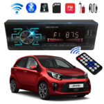 Autoradio fm bluetooth radio para auto control usb rca led