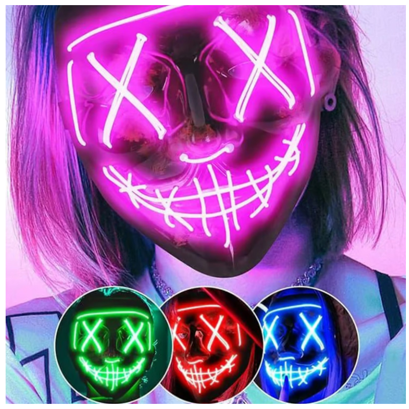 Mascara De La Purga Con Led Halloween Fiesta Disfraz