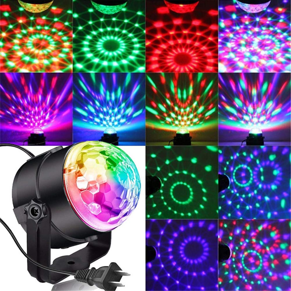 Mini Proyector Luces Ritmicas RGB Bola Psicodelica