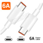 Cable Tipo C a Tipo C de 6A Carga Rapida para Xiaomi USB-C 1 M