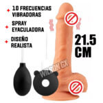 Consolador Dildo + Control Remoto Vibrador Eyaculador Recargable