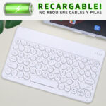 Teclado Inalámbrico Bluetooth Recargable Pc Tablet Tipo Logitech K380