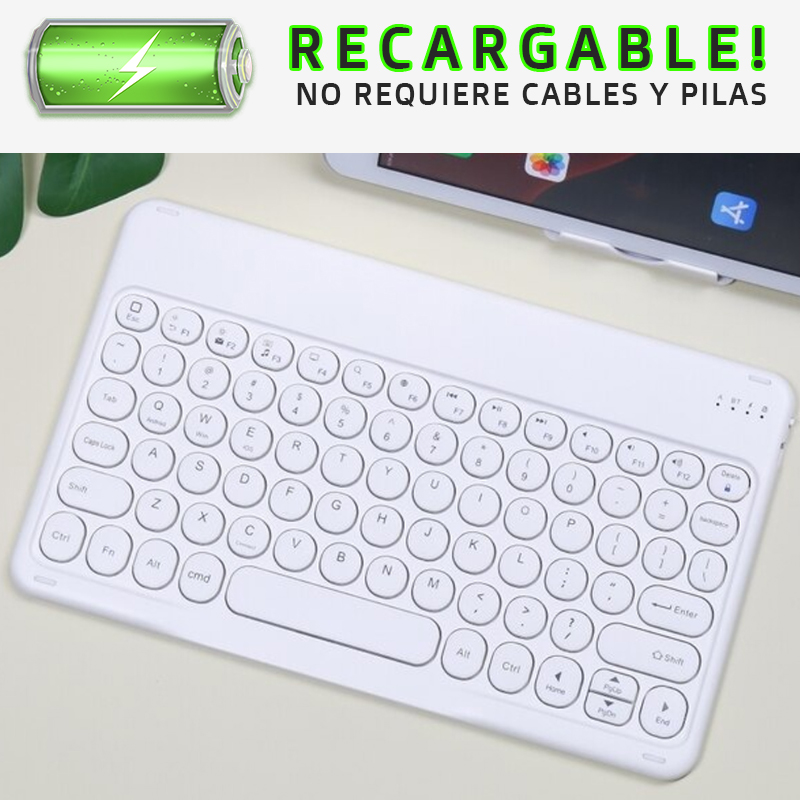 Teclado Inalámbrico Bluetooth Recargable Pc Tablet Tipo Logitech K380