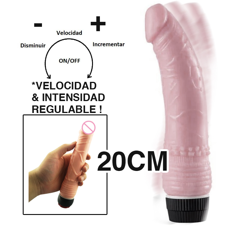 Vibrador Económico 20cm Juguete adultos a Pilas Consolador