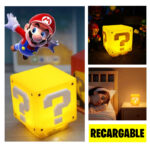 Lampara Mario Bros Recargable USB con Sonido Portatil oficina hogar