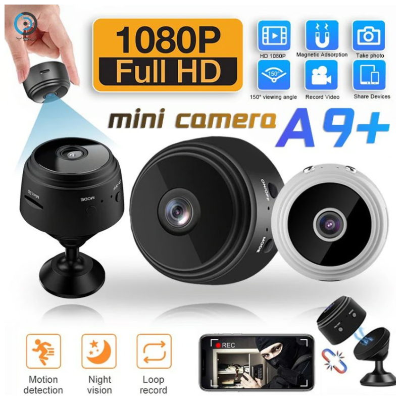 Mini Cámara Espía WiFi FHD Inalámbrica con Sensor Movimiento Visión Nocturna