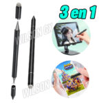 Lapiz para tablet Ipad Smartphone Lapicero Android IoS Stylus 3 en 1