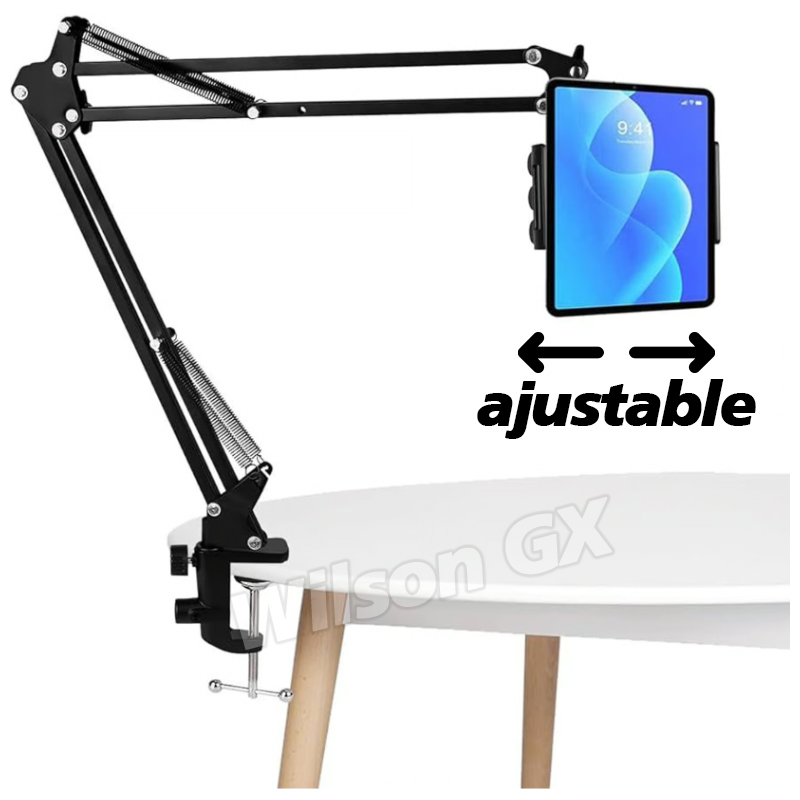 Soporte Brazo Movible para Tablet y Celular Metalico Ajustable