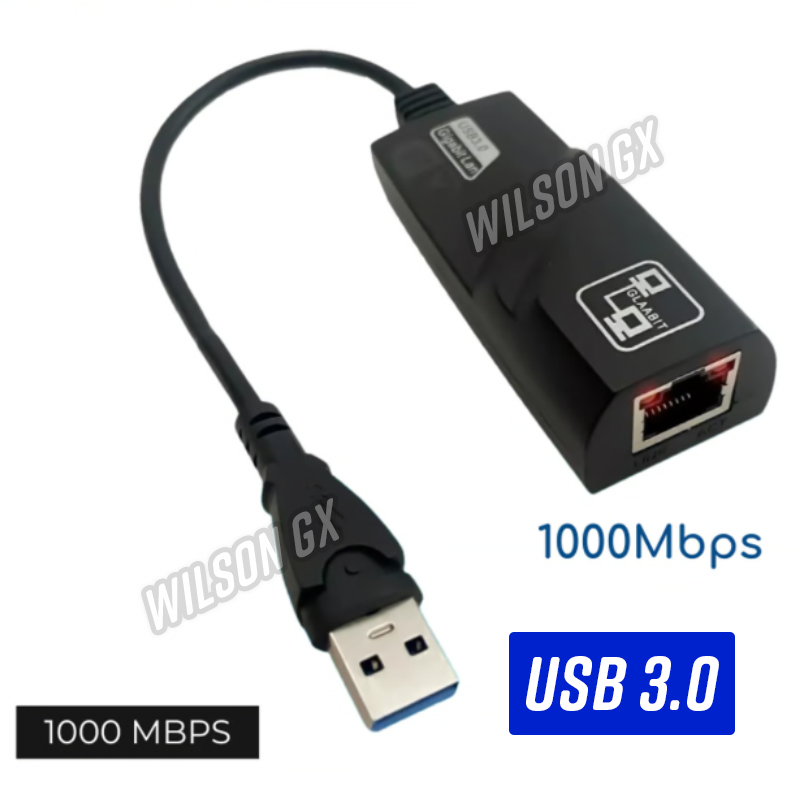 Adaptador USB 3.0 a RJ45 Ethernet Cable Lan