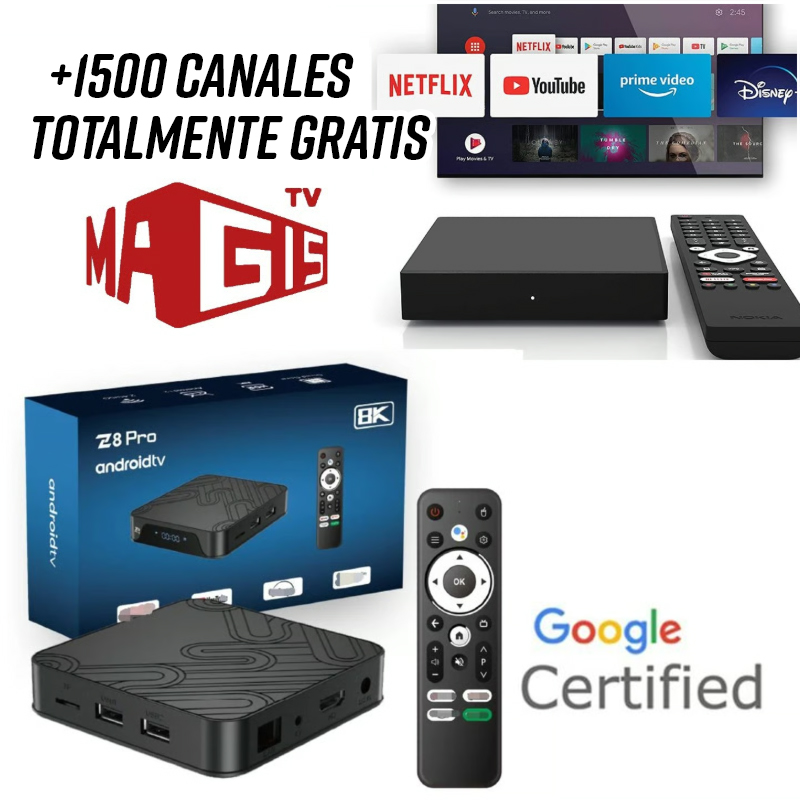 Convertidor Tv Android Certificado Con Entrada De Red Versión 2024 4k