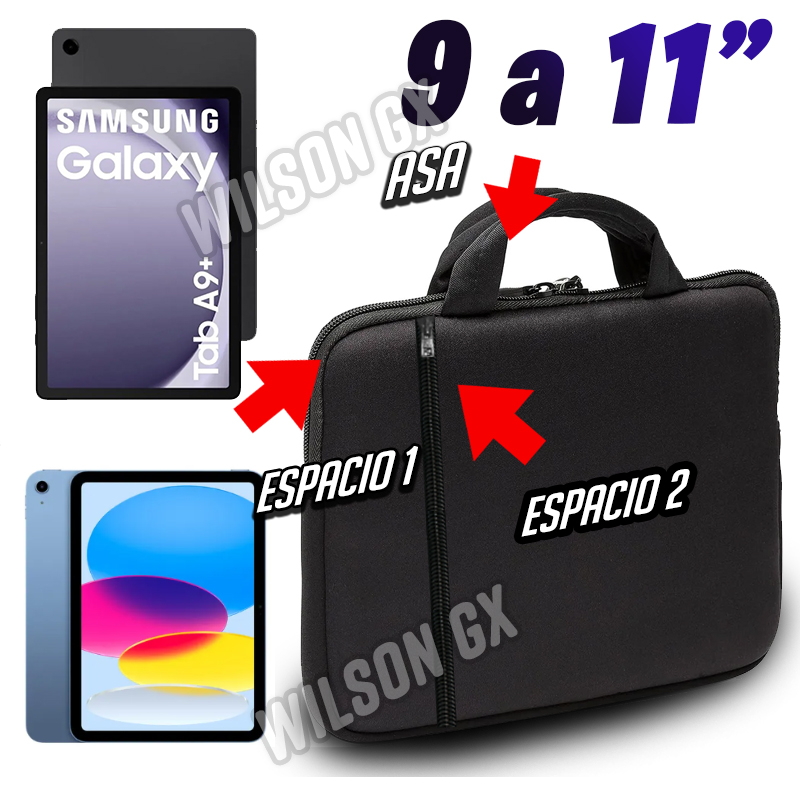 Funda Maletin para tablet e iPad de 9 a 11 pulgadas