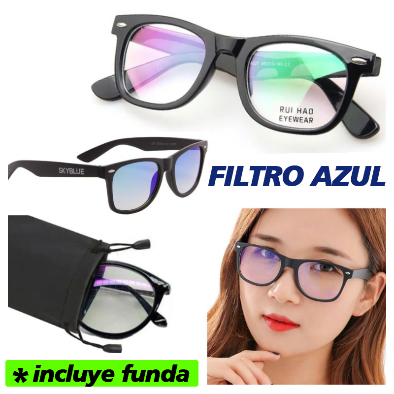 Lentes para Computadora filtro azul con funda