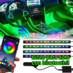Luces led para interior de auto luz carro con Bluetooth