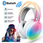 Audífonos Gamer Inalámbrico Luz Led Rgb Microfono para PC PS4 Celular