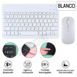 Kit Teclado Y Mouse Bluetooth Recargable Pc Tablet iPad