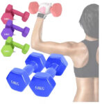 Par De Mancuernas Vinilo Plastificado Pesas 5KG 5 KG Fit