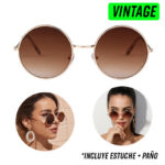 Lentes de Sol Vintage Redondo Dorados Korean