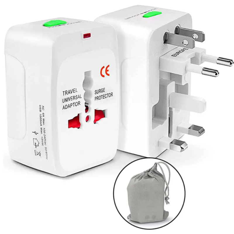 Adaptador Enchufe Universal Viajero 110v 220v todo en 1