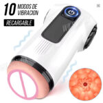 Masturbador Hombre Recargable USB 10 modos vibrador 3D Realista
