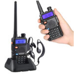 Walkie Talkie con Pantalla Radio FM 2 VIAS ST-UV5R 128 Canales alcance 1-7 KM