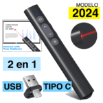 Presentador Diapositivas Puntero láser Doble USB - Tipo C Inalámbrico