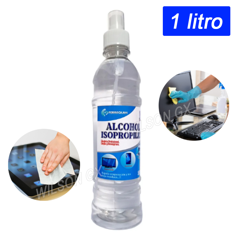 Alcohol Isopropílico 1 Litro 1000ml 99% concentración con Atomizador
