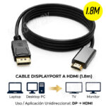 Cable DisplayPort a HDMI 4K Ultra HD 4Kx2K Señal Estable Alta Definición
