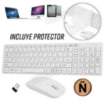 Kit Teclado Y Mouse Inalambrico Ultra SLIM con Protector letra Ñ Laptop PC