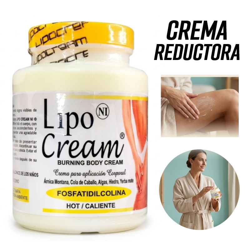 Crema reductora Lipo Cream Amarillo Lipocream Quema Grasa