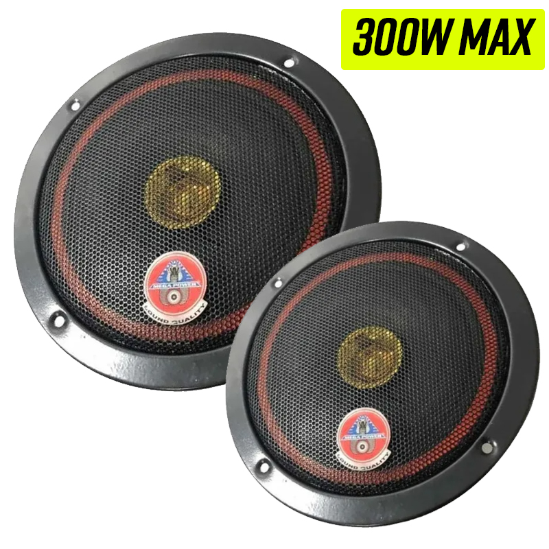 Set Parlantes redondos 6" para Auto 300w MAX 16 CM 6-1/2"
