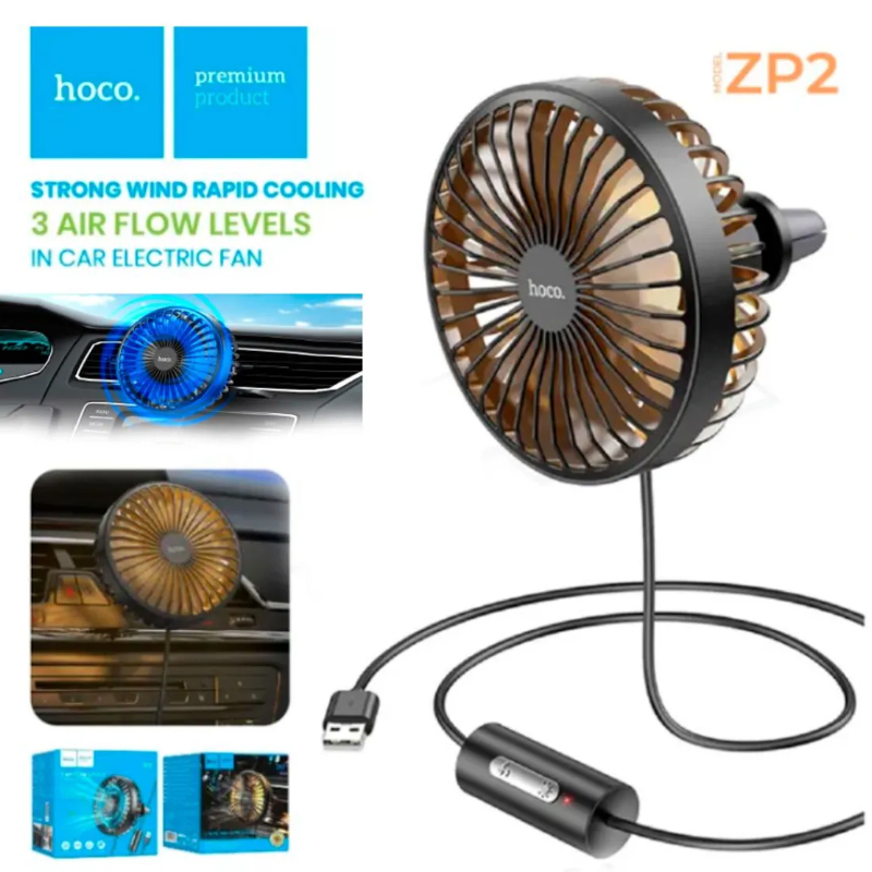 Ventilador para Auto con cable USB 3 Niveles De Aire Portátil Portátil