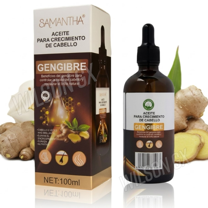 Aceite De Jengibre Para Crecimiento Del Cabello Y Contra Caida 100ml